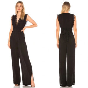 Free people lace jumpsuit in black oversized 2